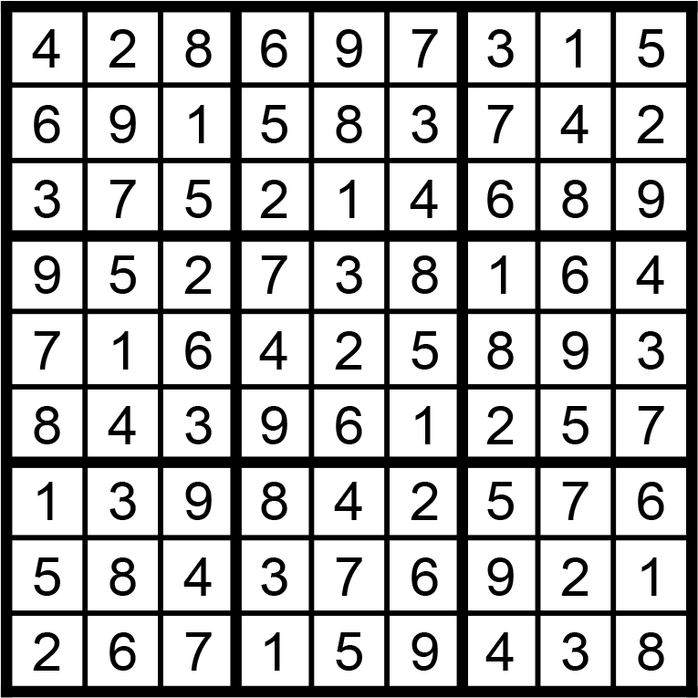 Facit till sudoku svår nr 1 2021